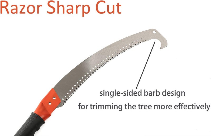 HOSKO 7.5FT Pole Saw for Tree Trimming, Long Extension Pruning Saw, Blade Tree Trimmer Pole, Manual Pole Cutter for, Yard Garden and Patios Trees Branches Cutting - Image 3